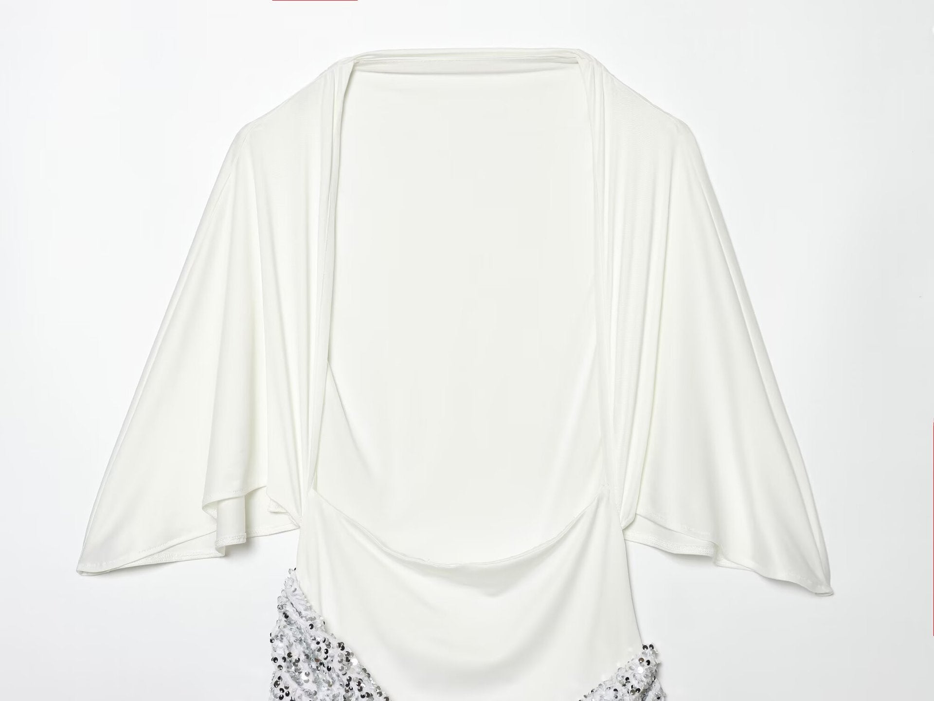 Sequin Sash Open-Back Mini Dress