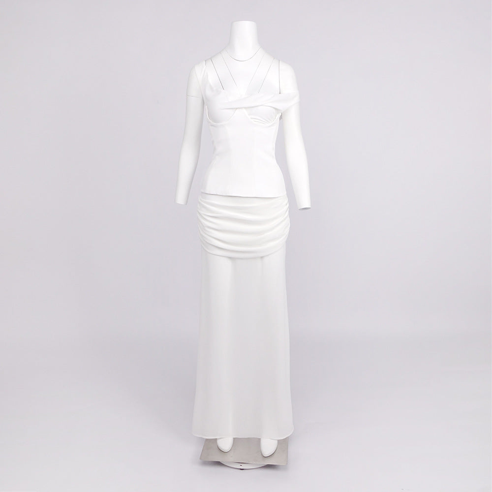 Ethereal Sculpt Mesh Dress