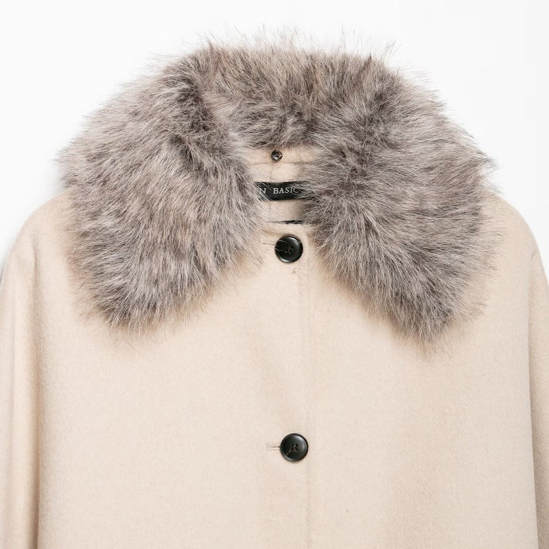 Delphia Plush-Collar Coat