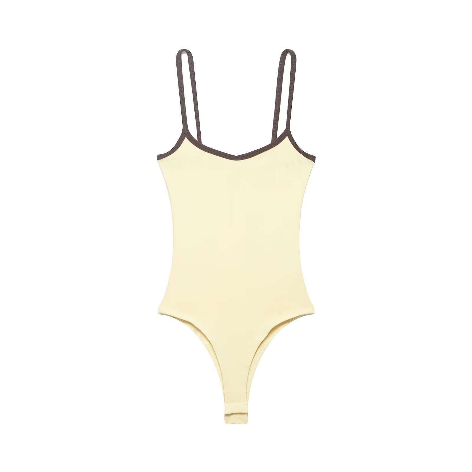 Contrast Trim Strappy Bodysuit