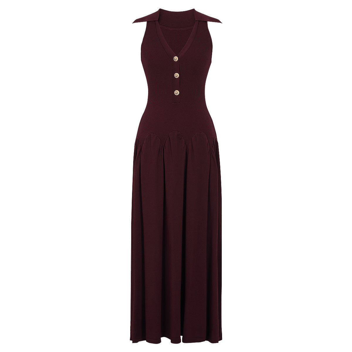 Noemi Ribbed Knit Column Maxi Dress