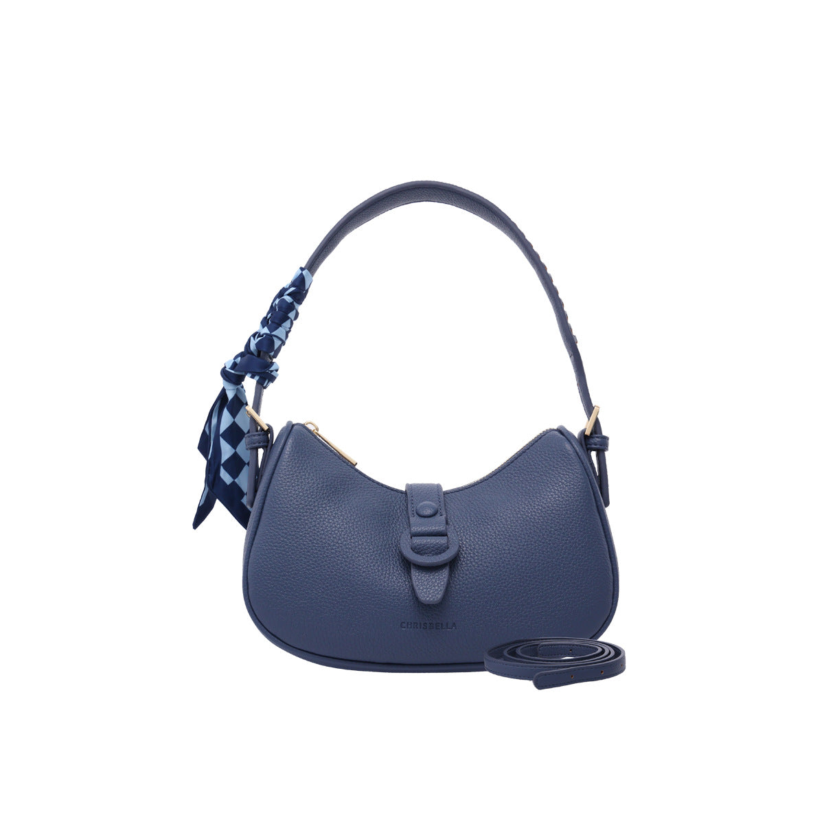 Scarf Strap Curved Shoulder Bag