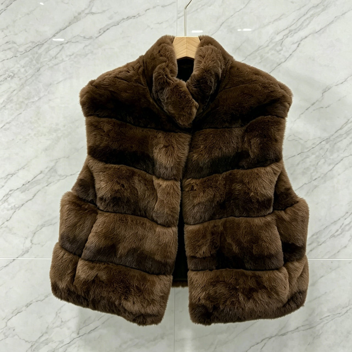 Nadia Chinchilla-Pattern Vest