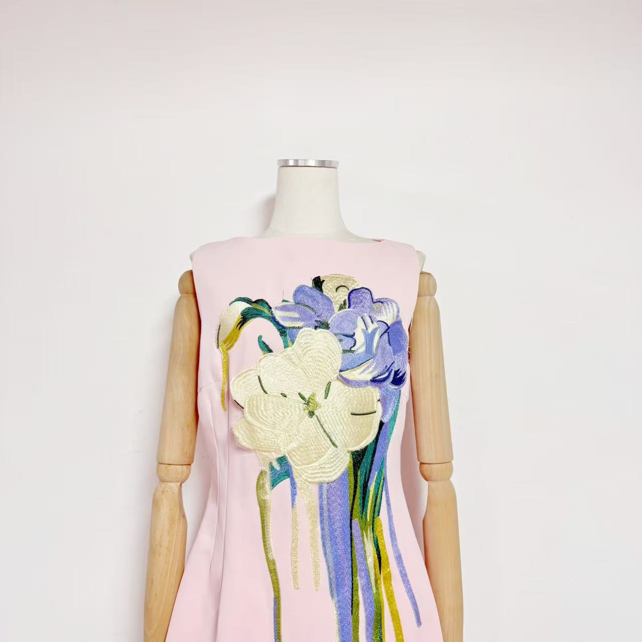 Iris Embroidered Floral A-Line Mini Dress