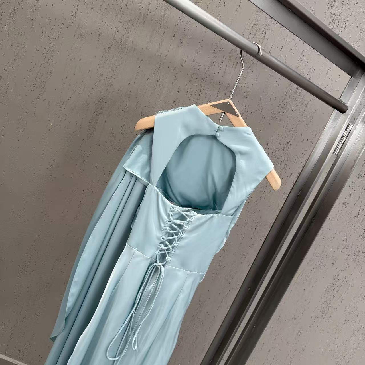 Celeste Draped Satin Gown