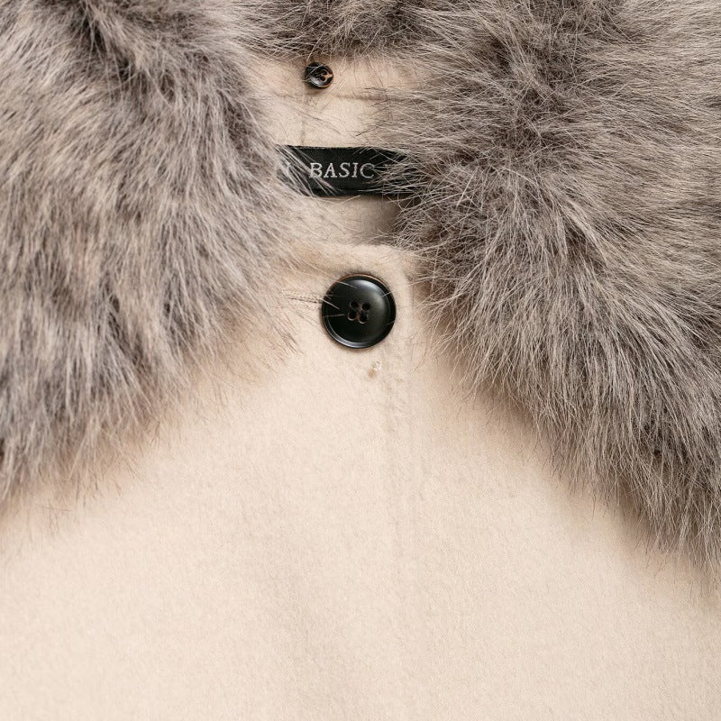 Delphia Plush-Collar Coat