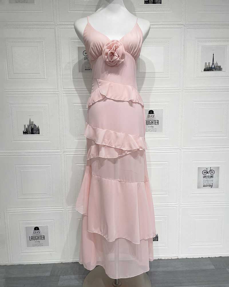 Elise Ruffle Maxi Dress