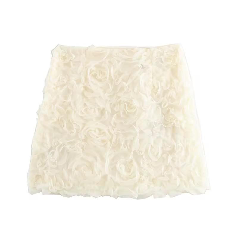Flower Pleated Skirt