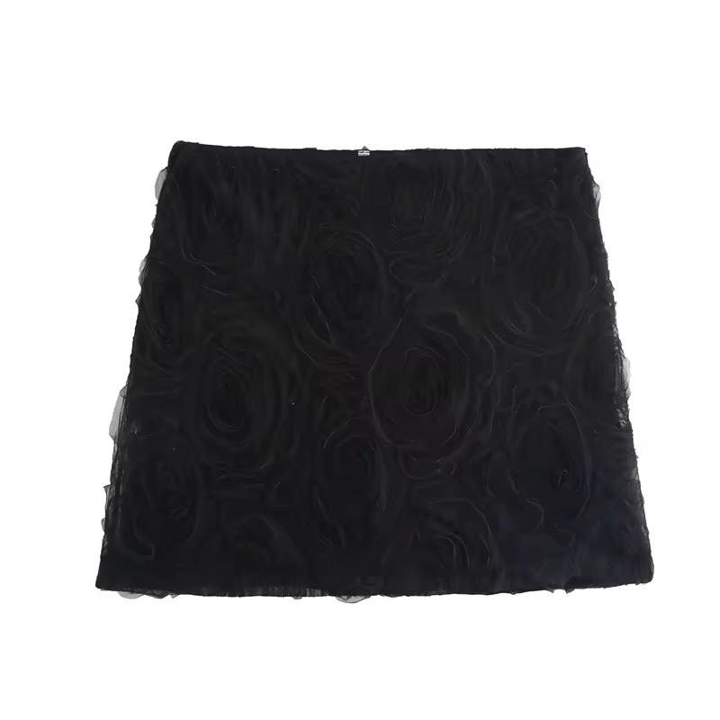 Flower Pleated Skirt