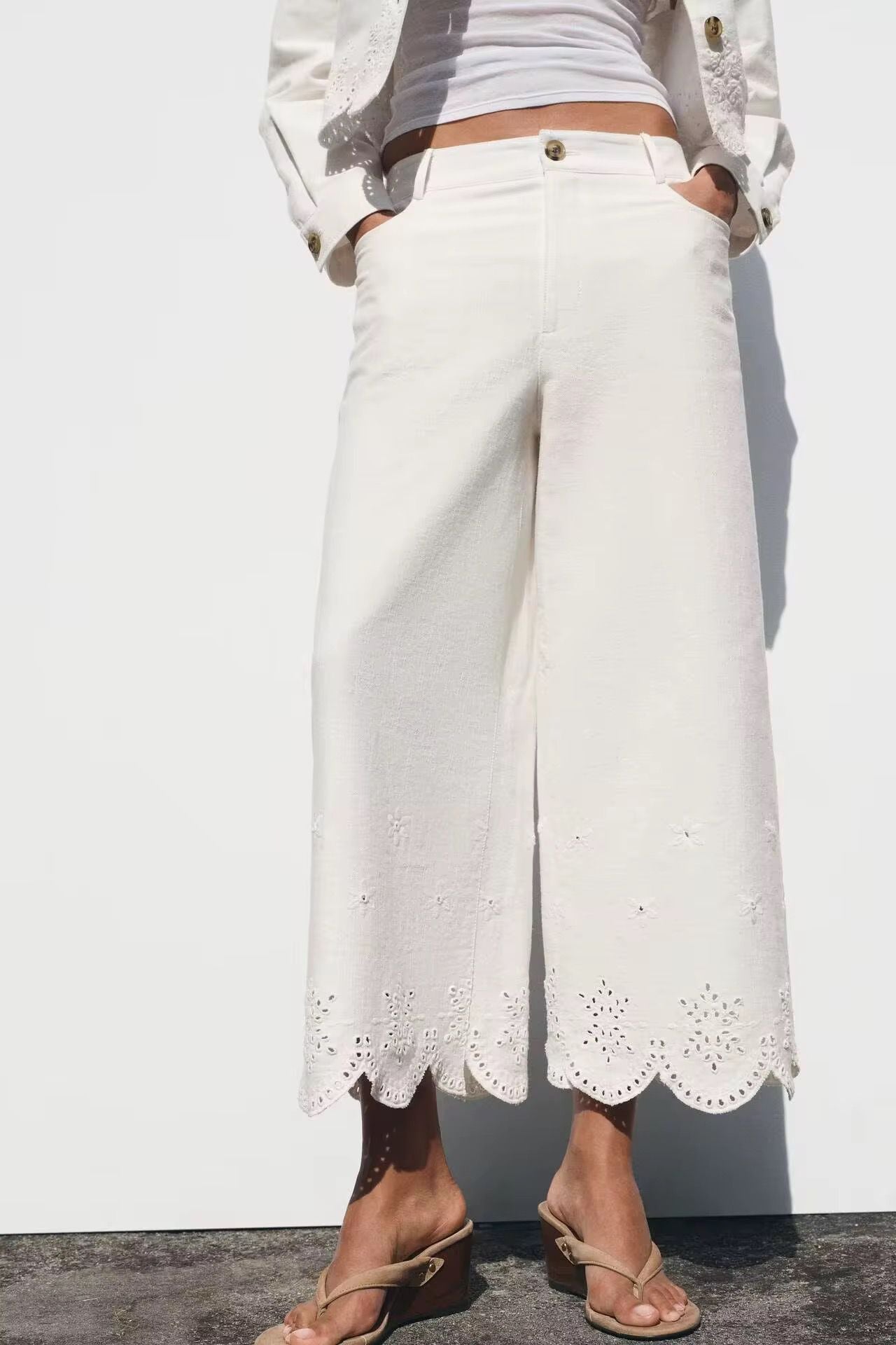 Hollow Wide Pants