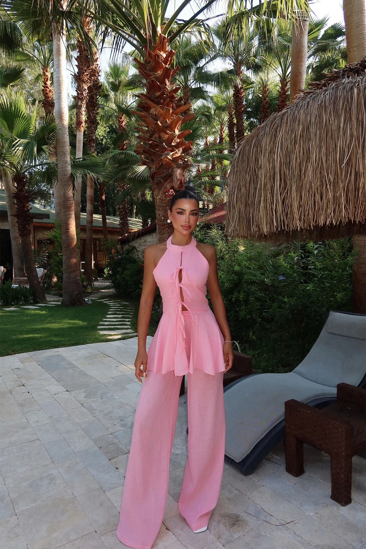 Pink trouser set