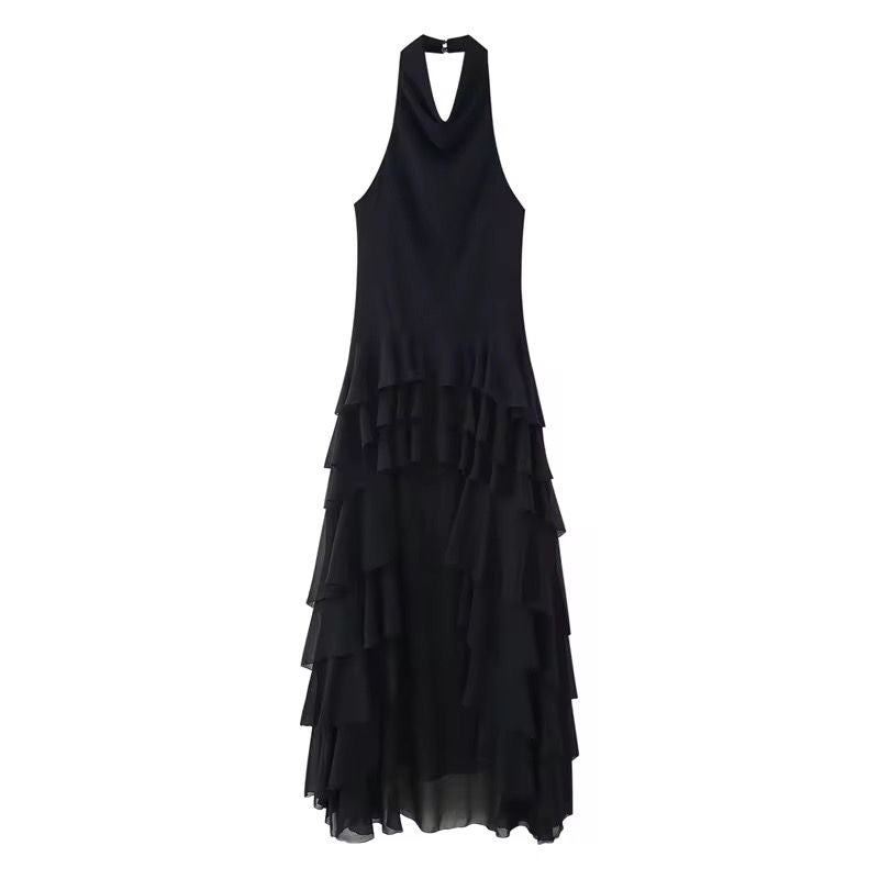 Cascade Halter Dress