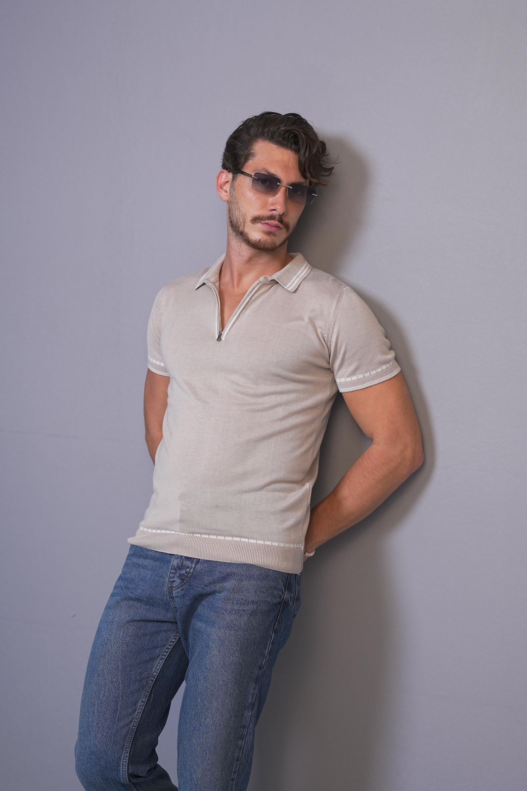 David Zippered Polo