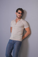 David Zippered Polo