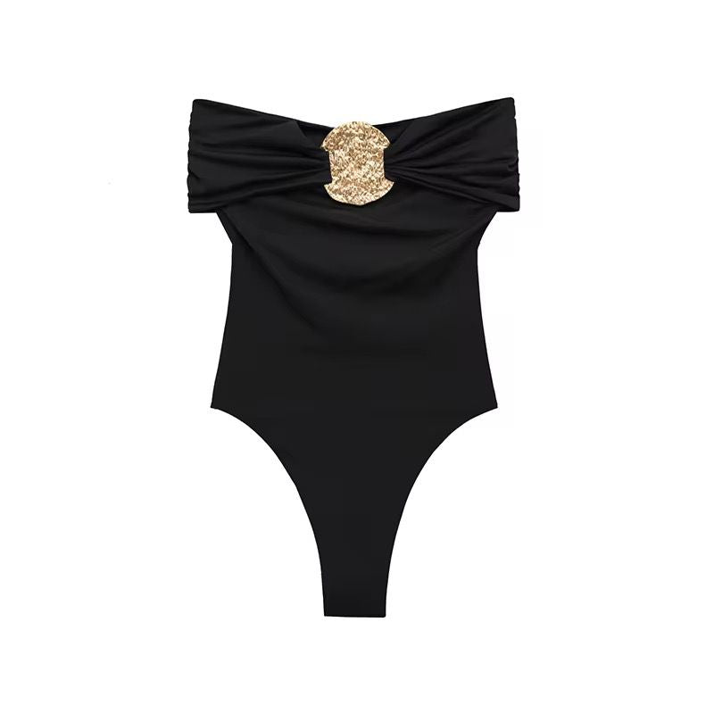 Gold metal bodysuit