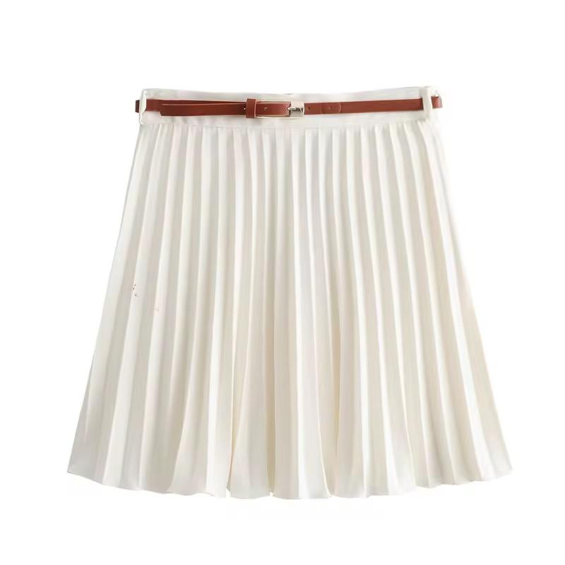 Polished Belted Skirt