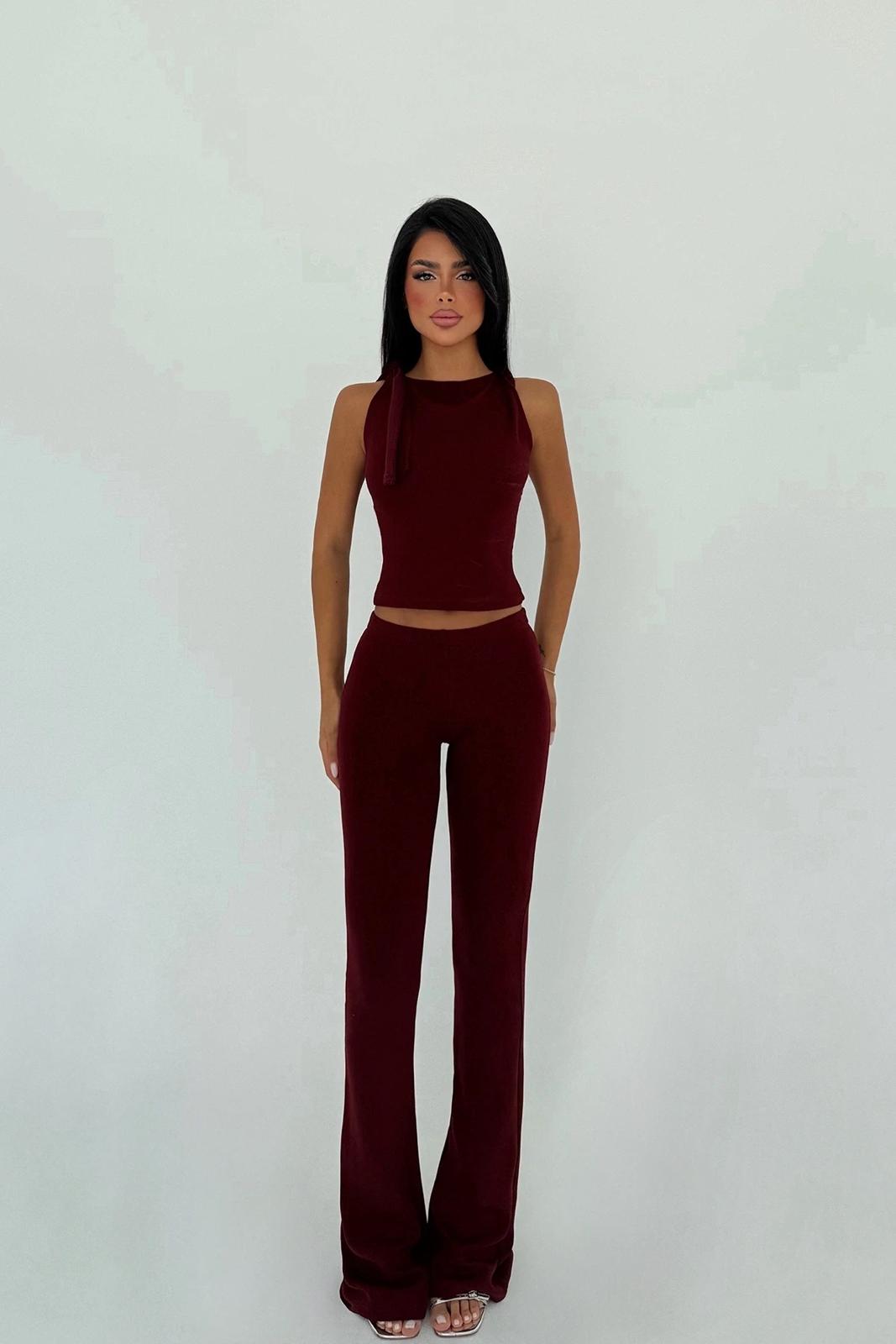 Cherry Maroon Manola Suit