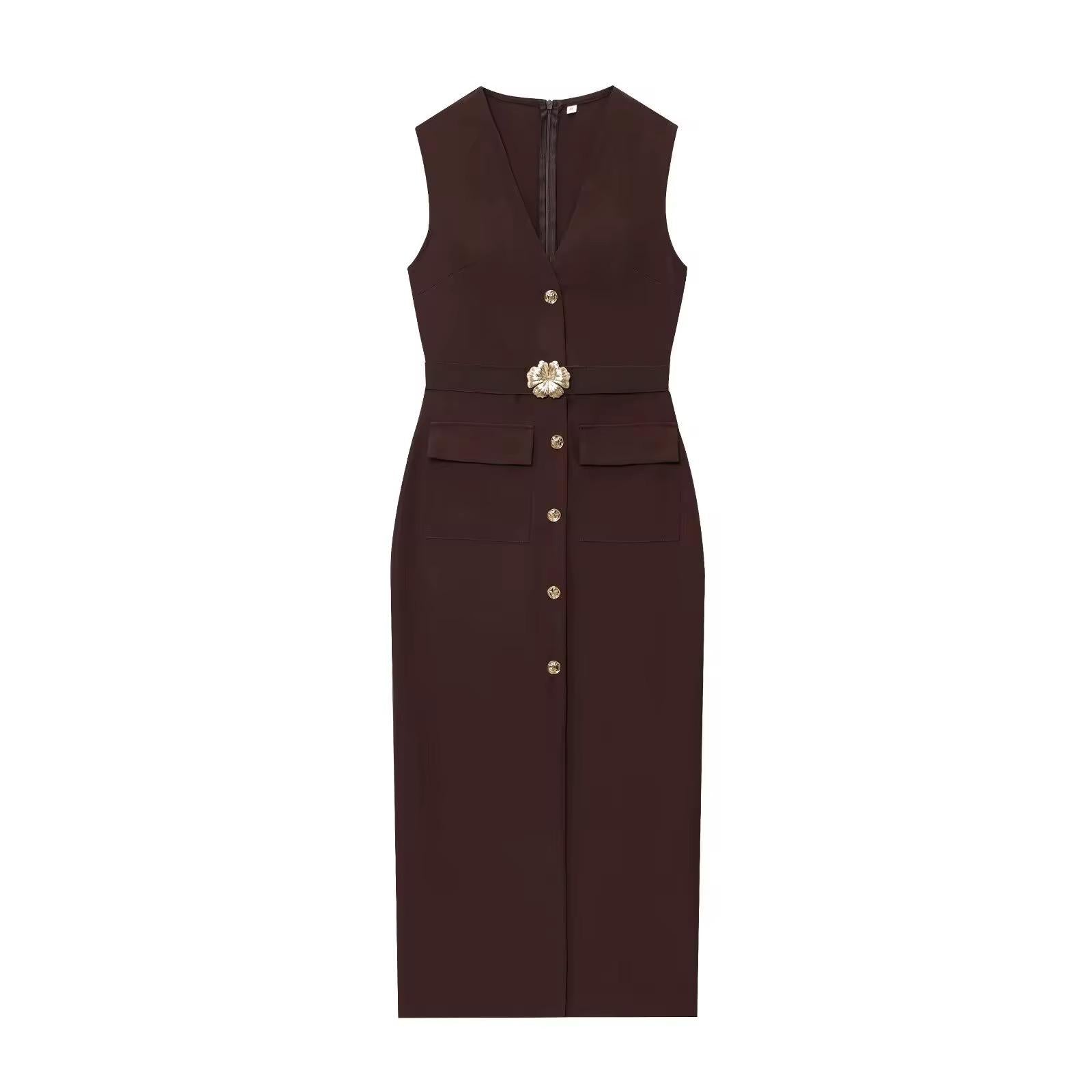 Gold-Buckle Dress