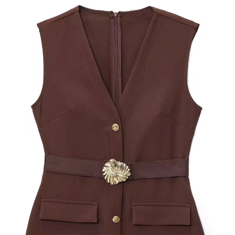 Gold-Buckle Dress