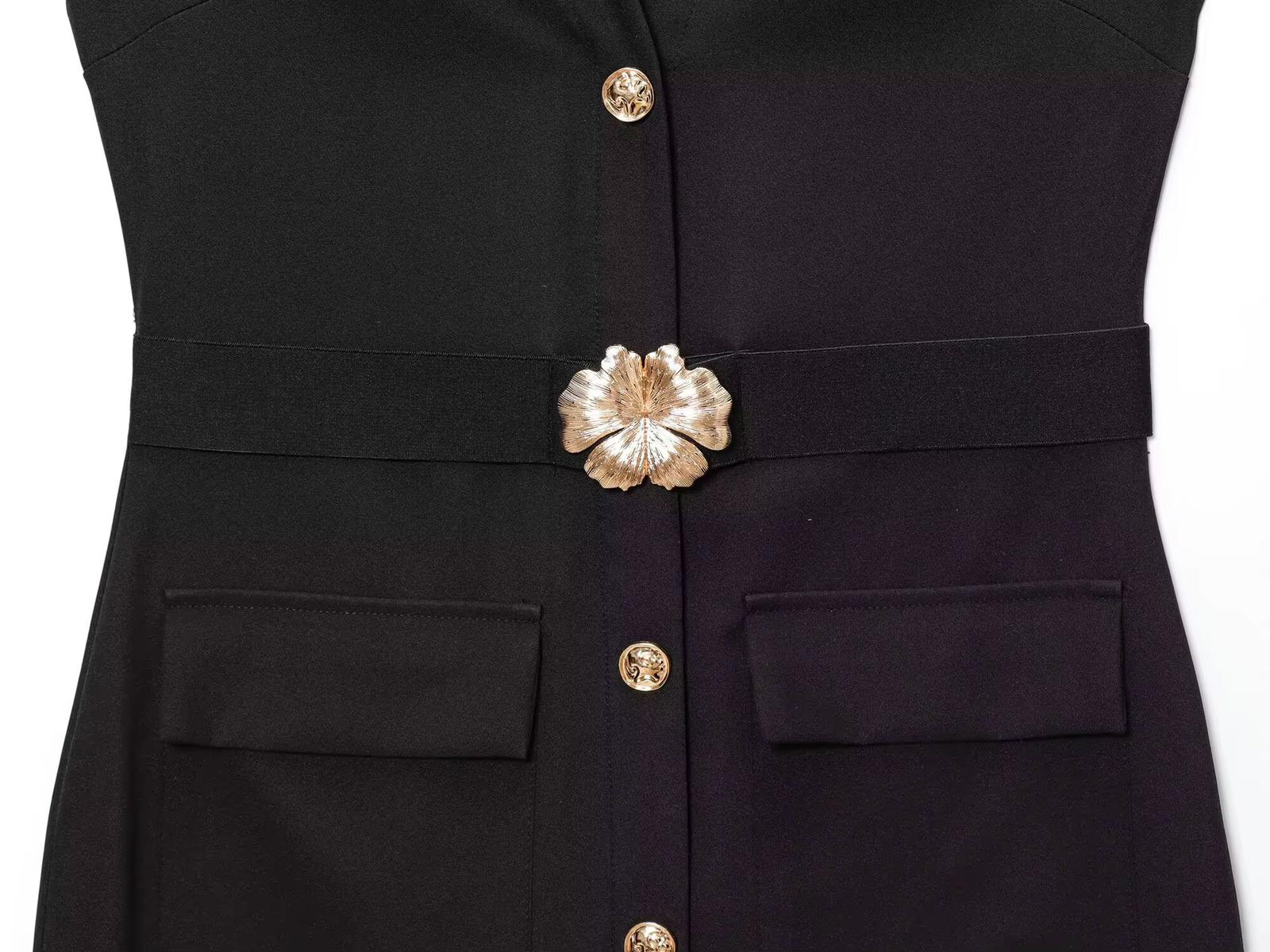 Gold-Buckle Dress
