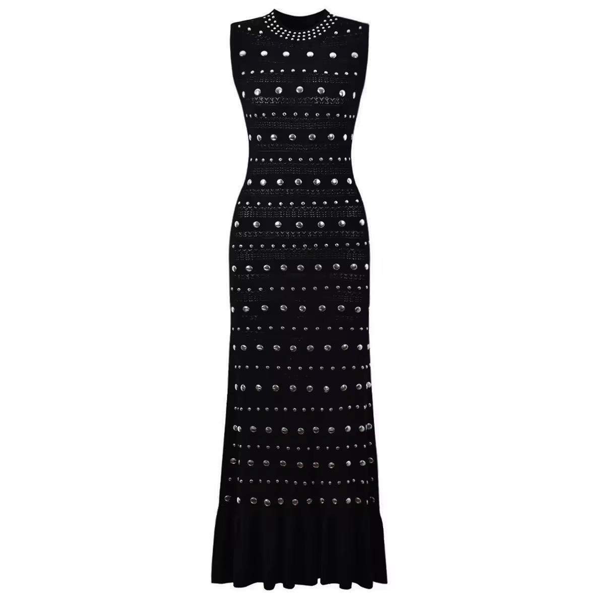 Crochet Knit Blend Midi Dress