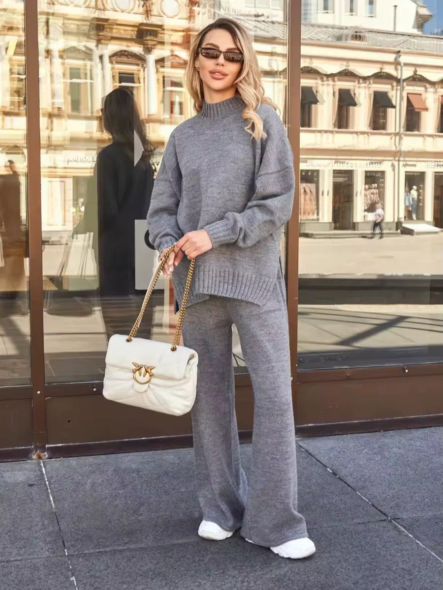 Turtleneck grey set
