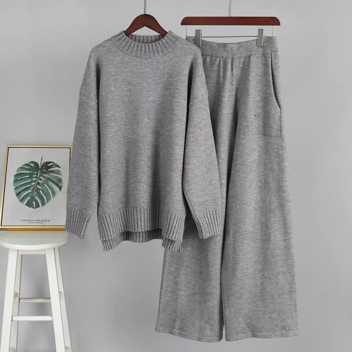 Turtleneck grey set
