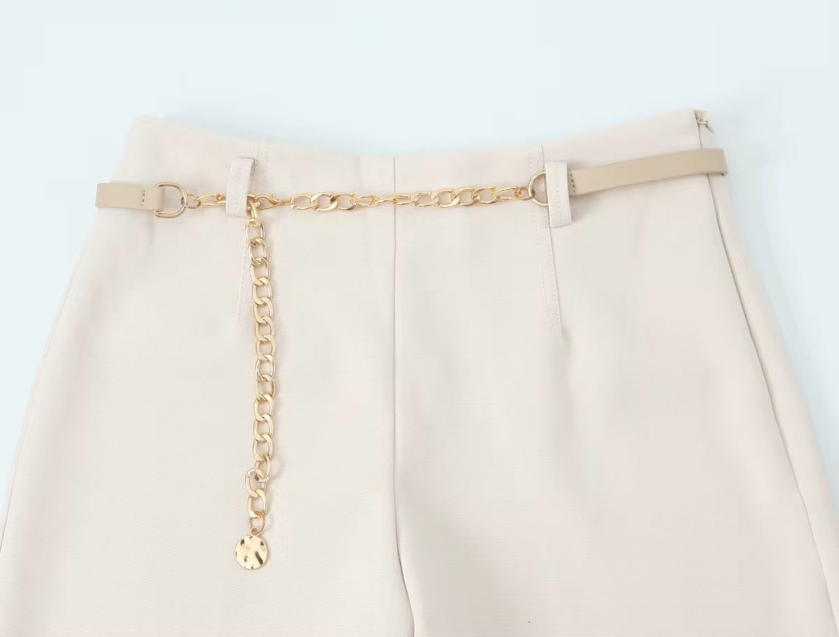 Gold belt pants