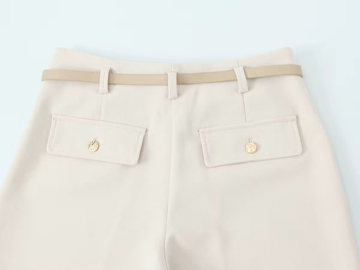 Gold belt pants
