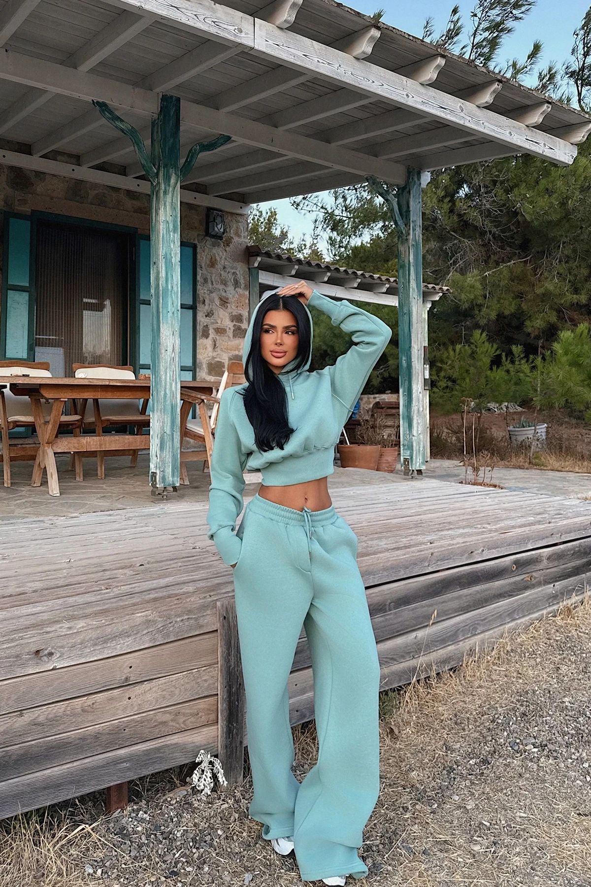 Scarf Hooded Tracksuit
