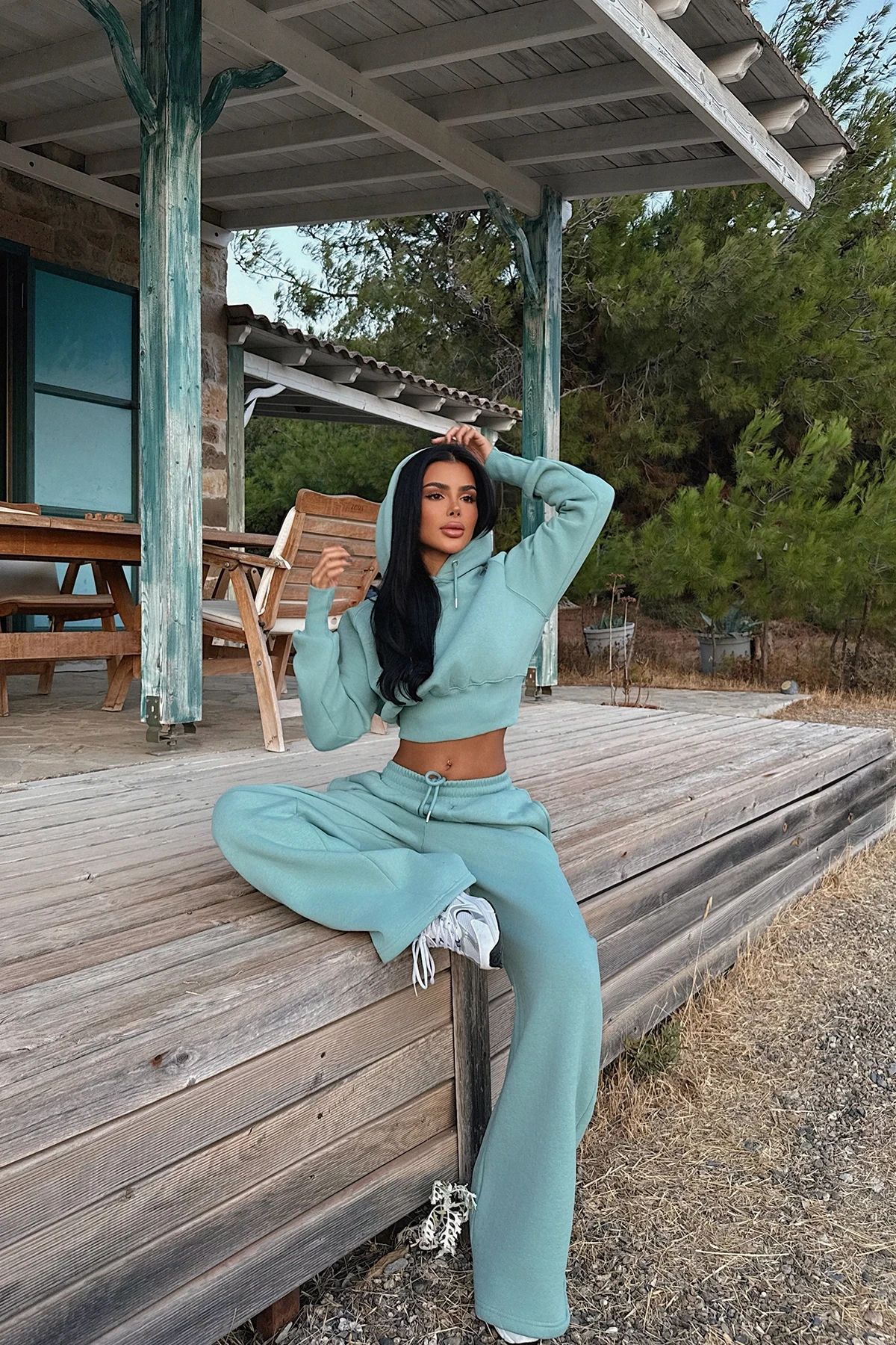Scarf Hooded Tracksuit