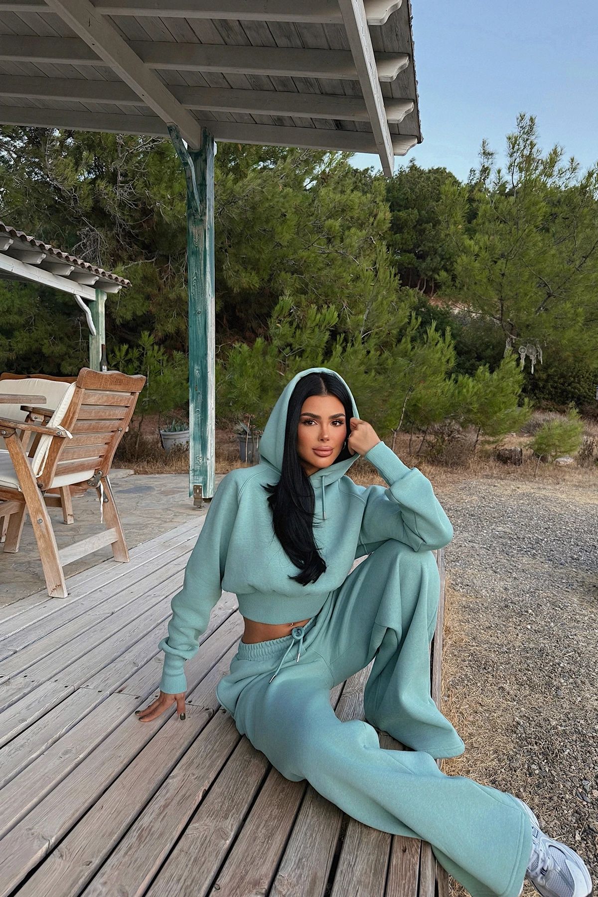 Scarf Hooded Tracksuit