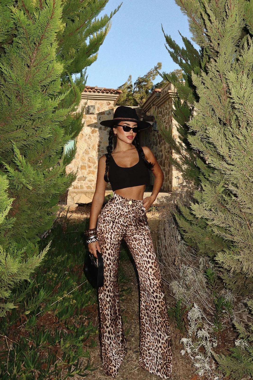 Ronny Leopard Print Trousers