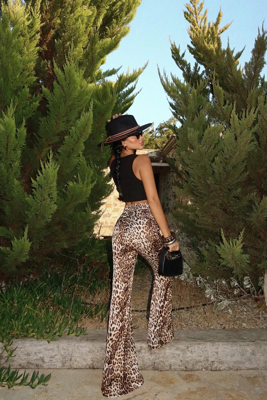 Ronny Leopard Print Trousers
