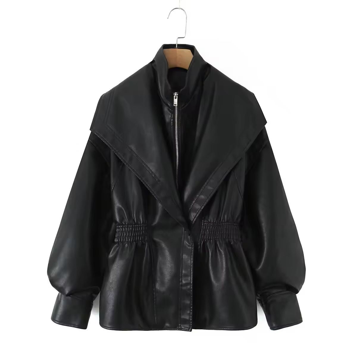 Loose leather imitation Jacket