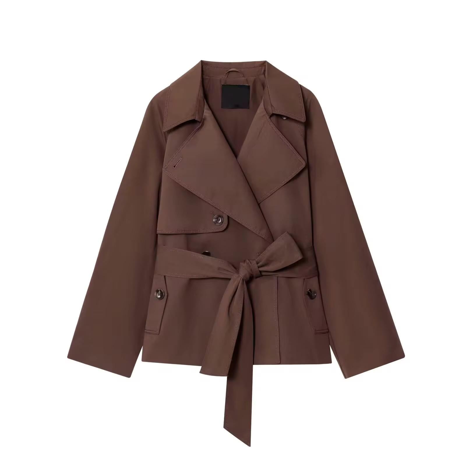 Brown Belt Detail Coat