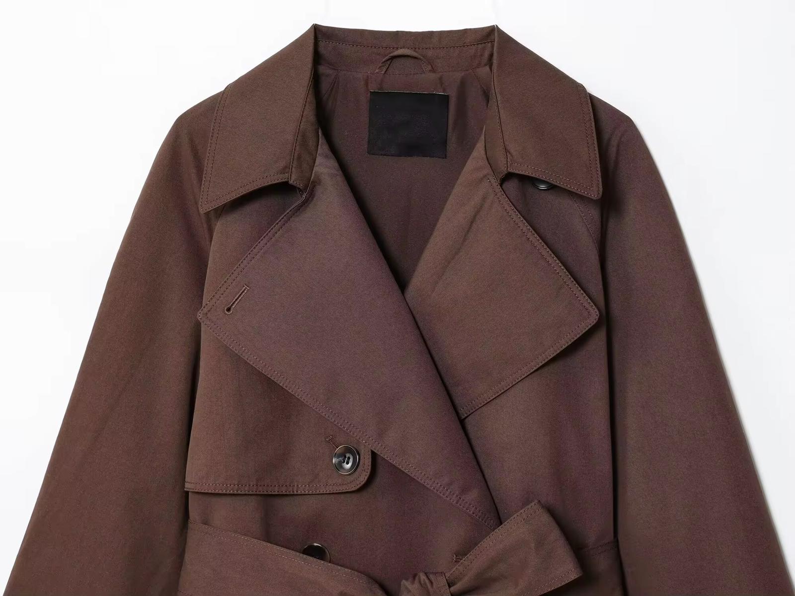 Brown Belt Detail Coat