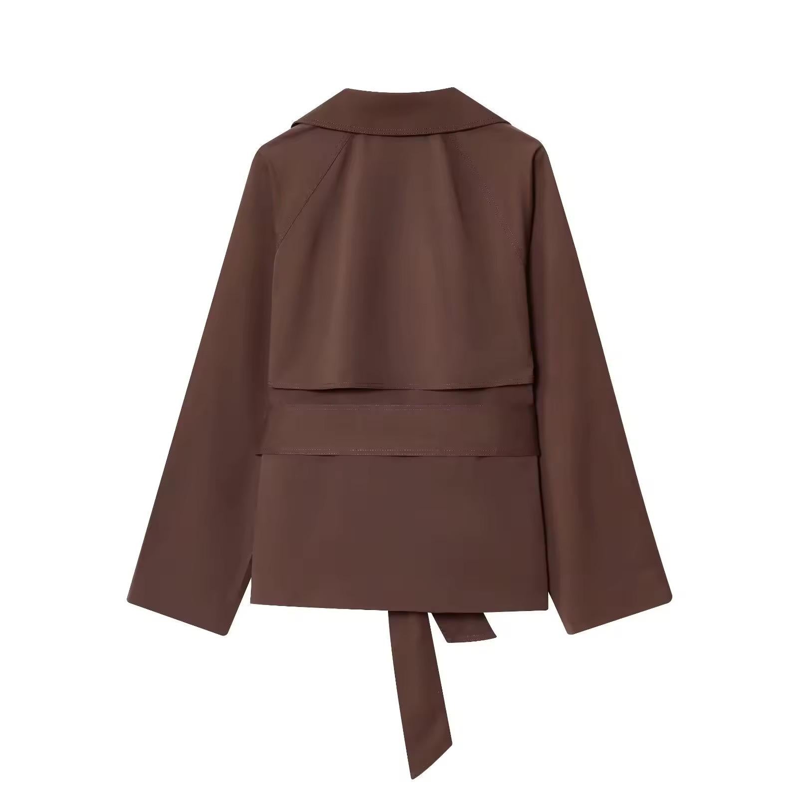 Brown Belt Detail Coat