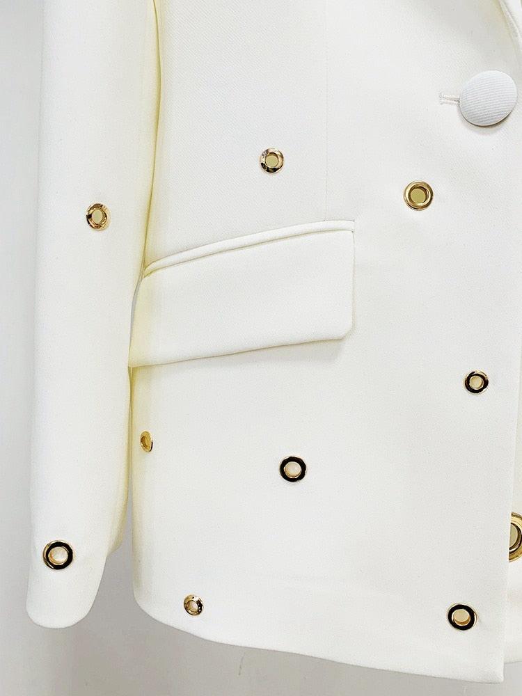 Fitted White Suit