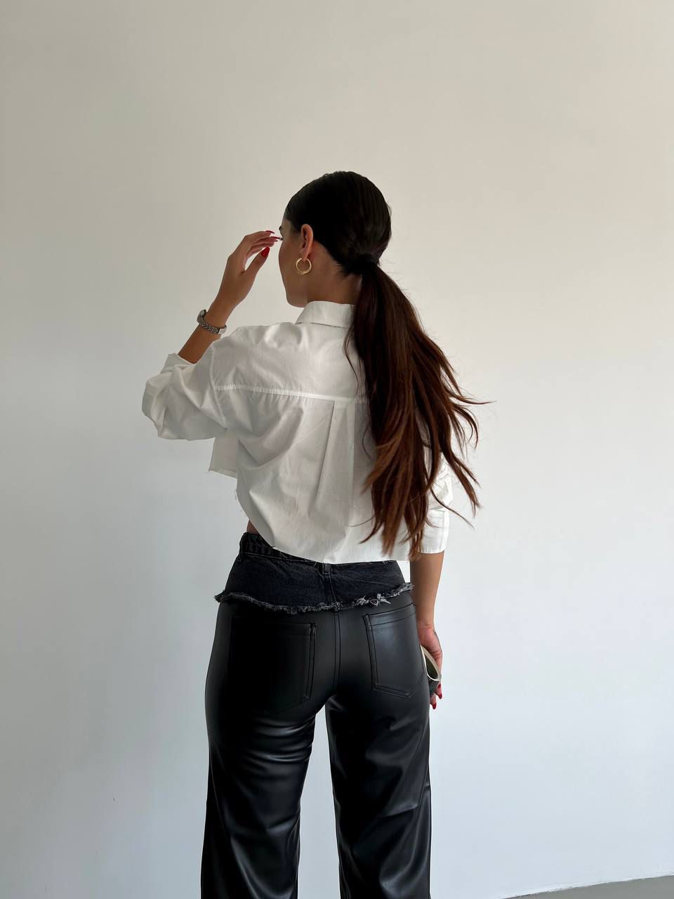 Ember Denim Leather Trouser