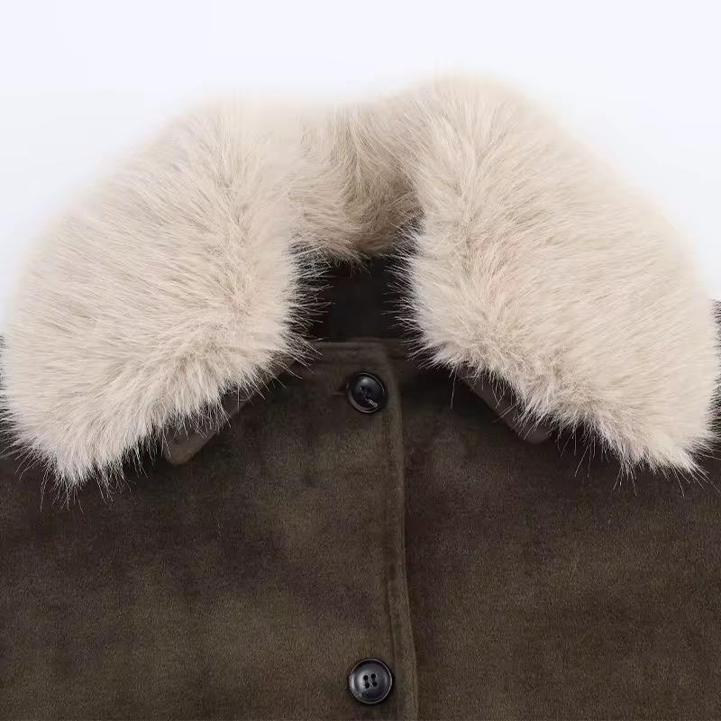 Faux Fur Collar Jacket