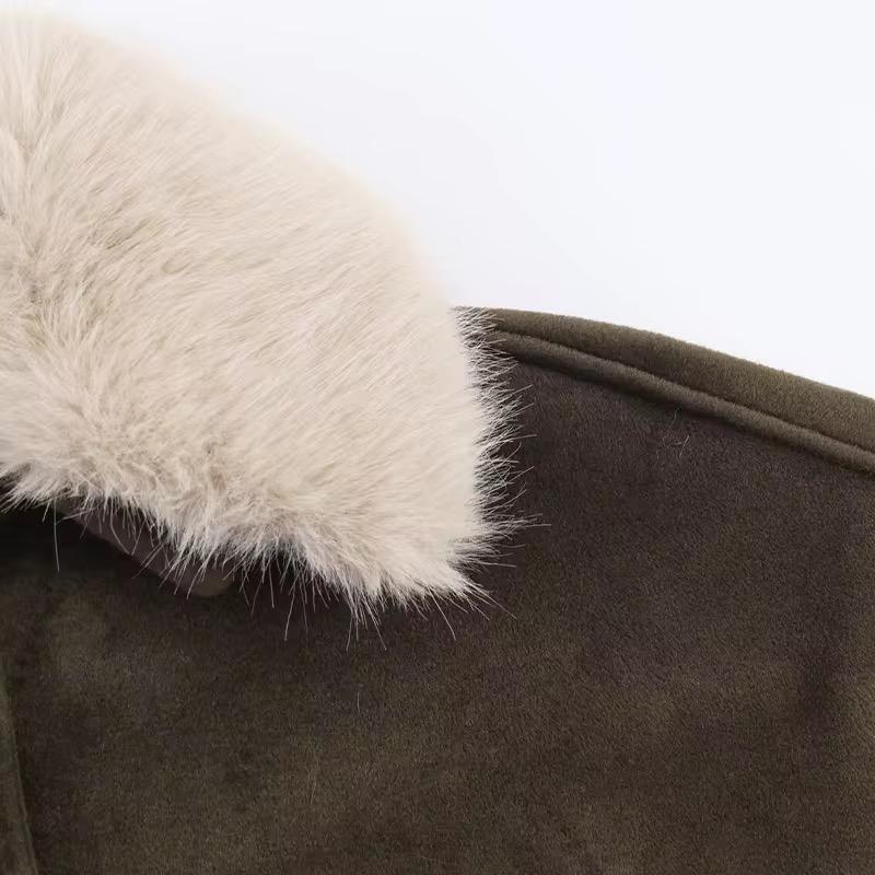 Faux Fur Collar Jacket