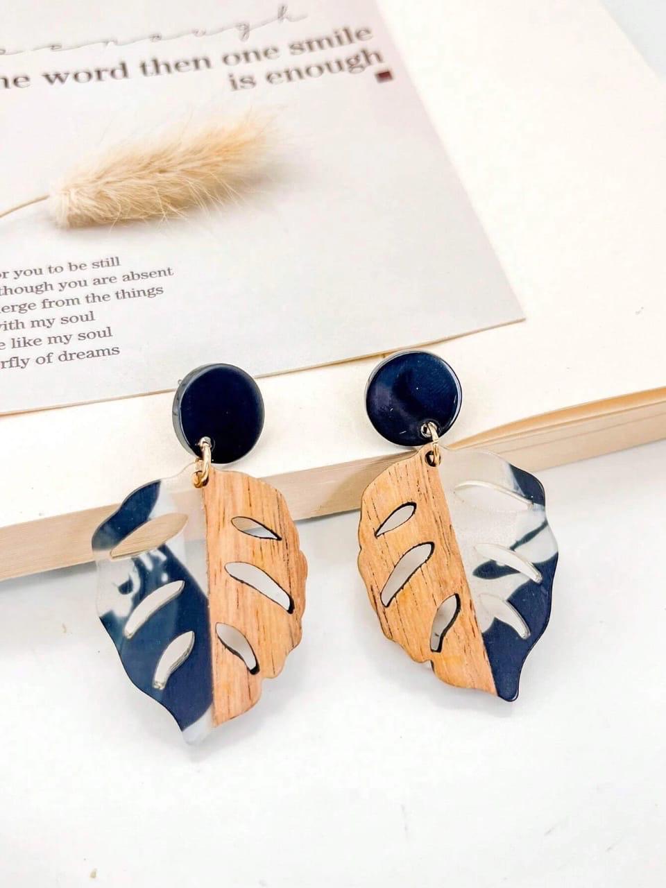 Tropical Leaf Earrings