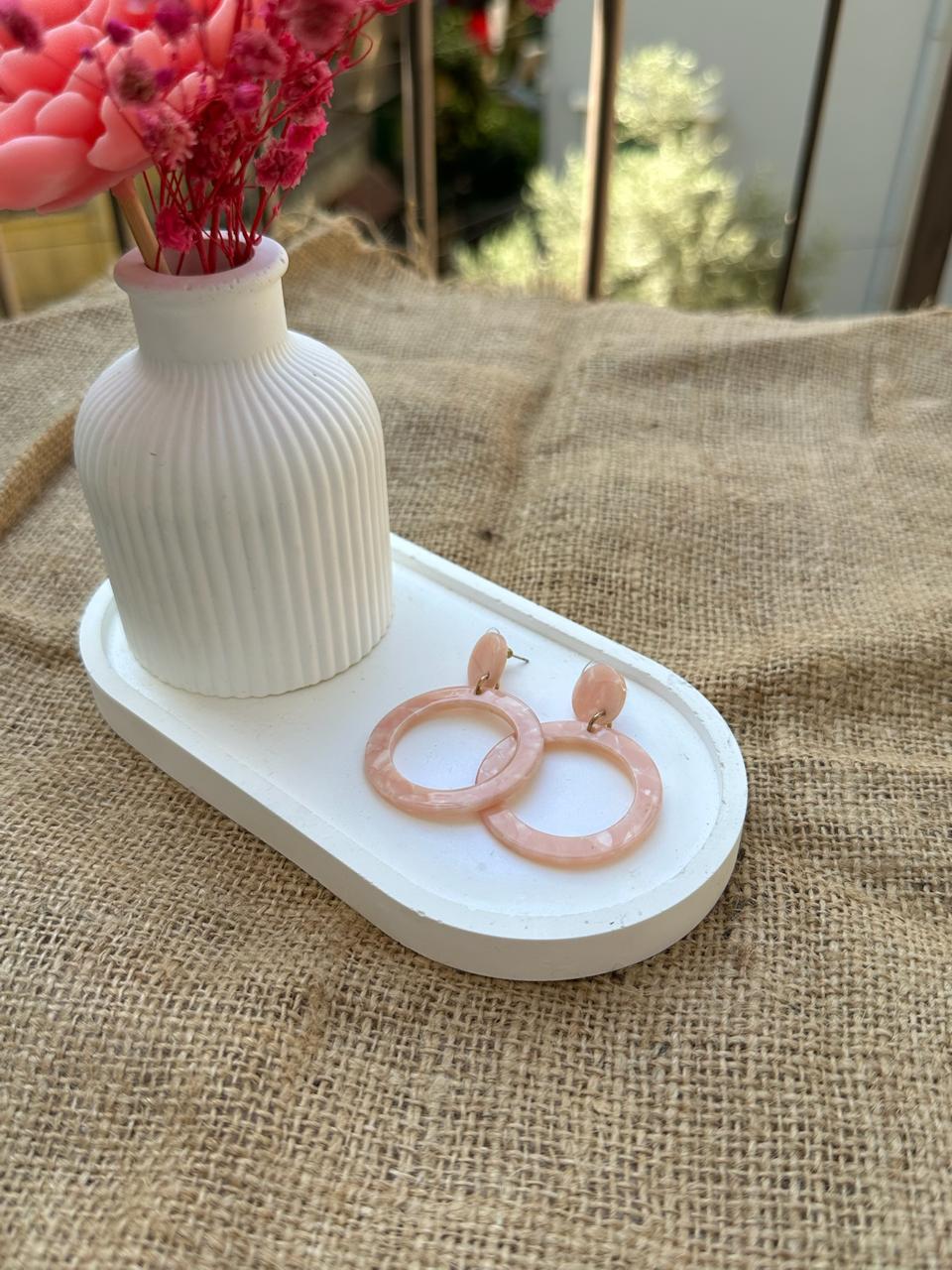 Pink Round Drop Marble