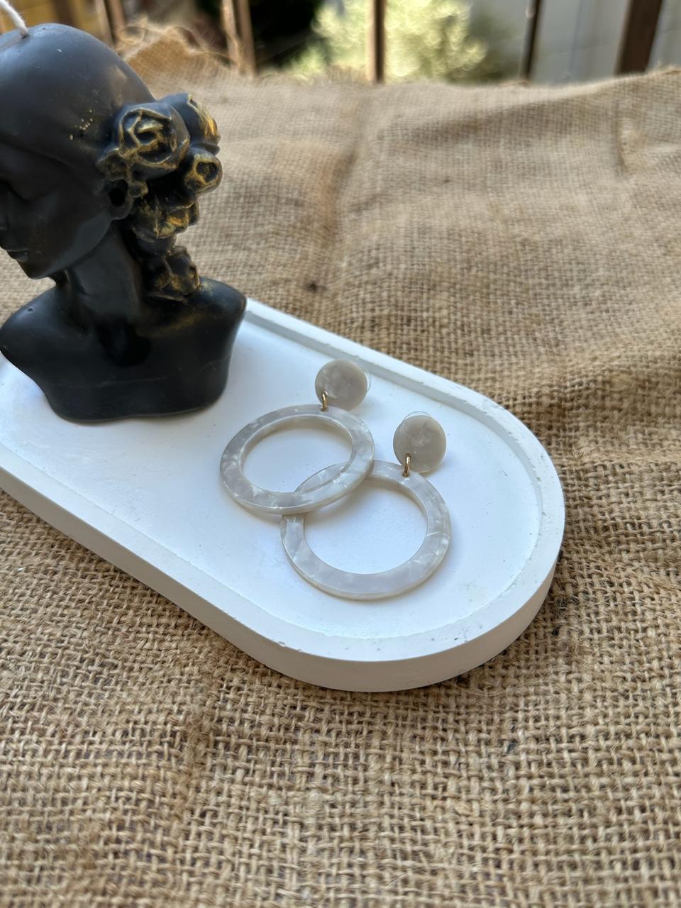 White Round Drop Marble