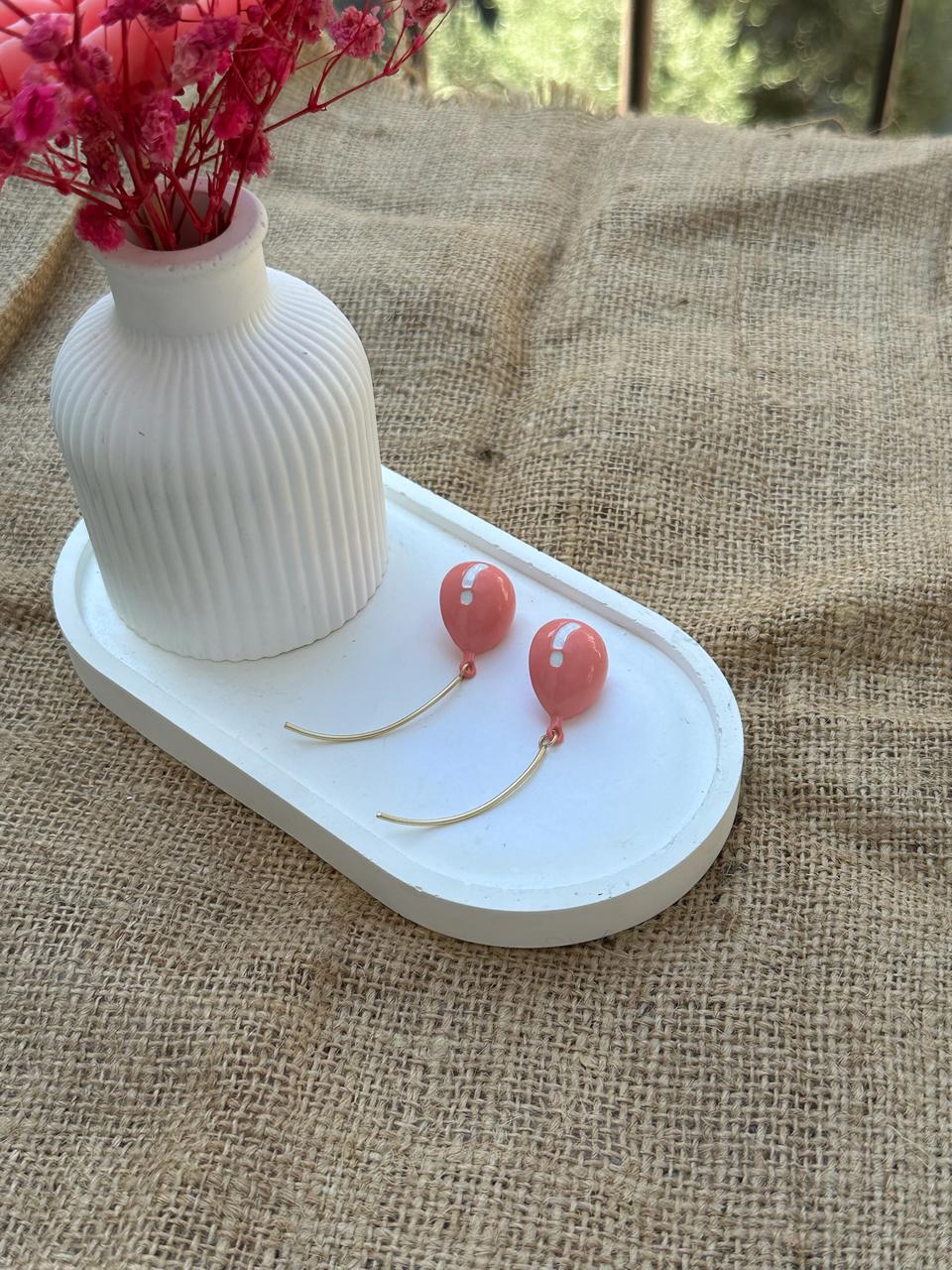Pink Balloon Earrings