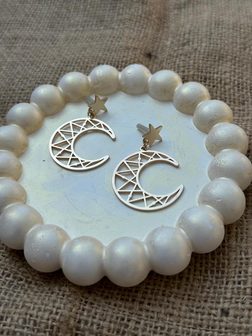 Moon and Star Earrings