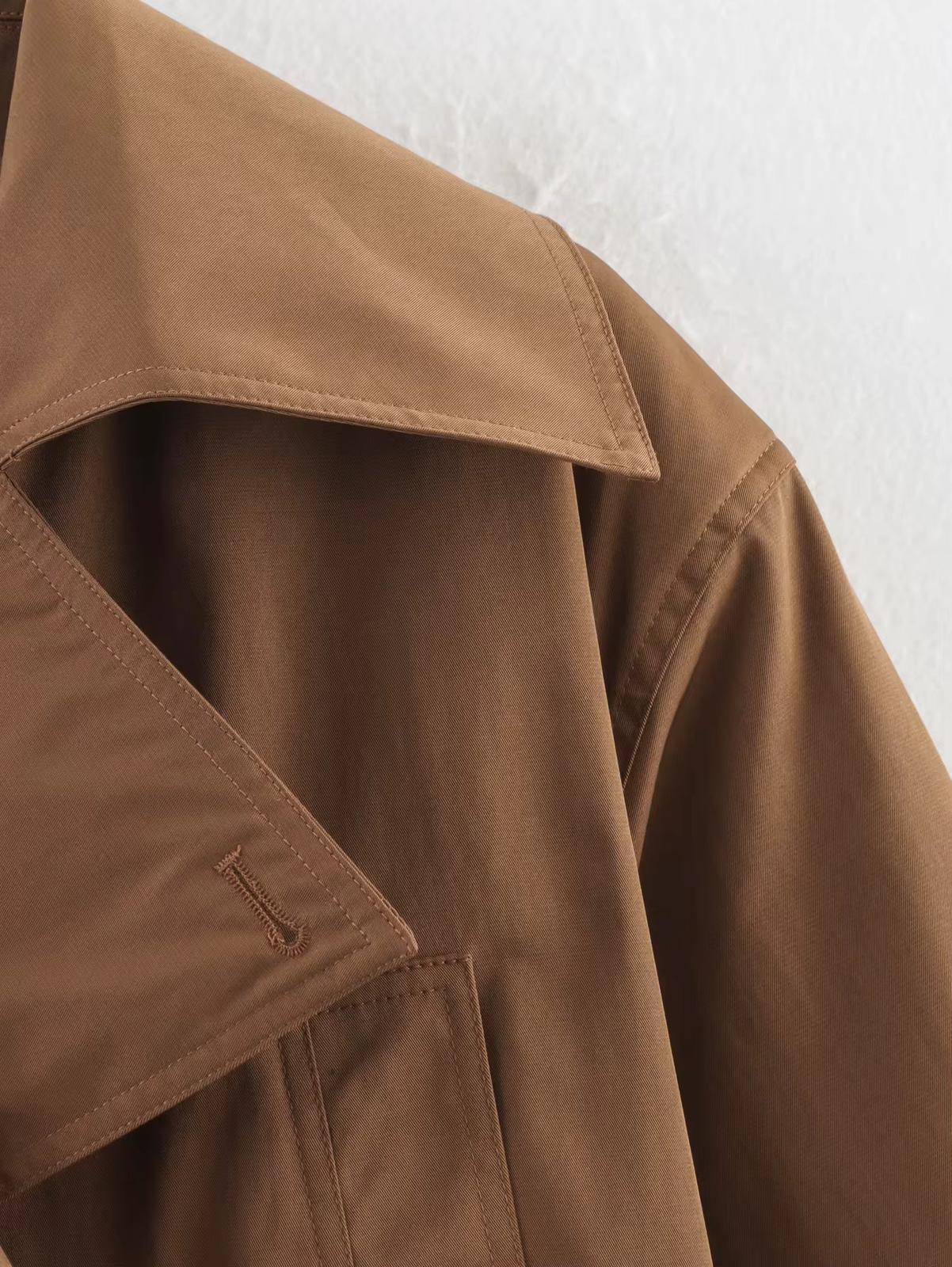 Short Brown Trench Coat