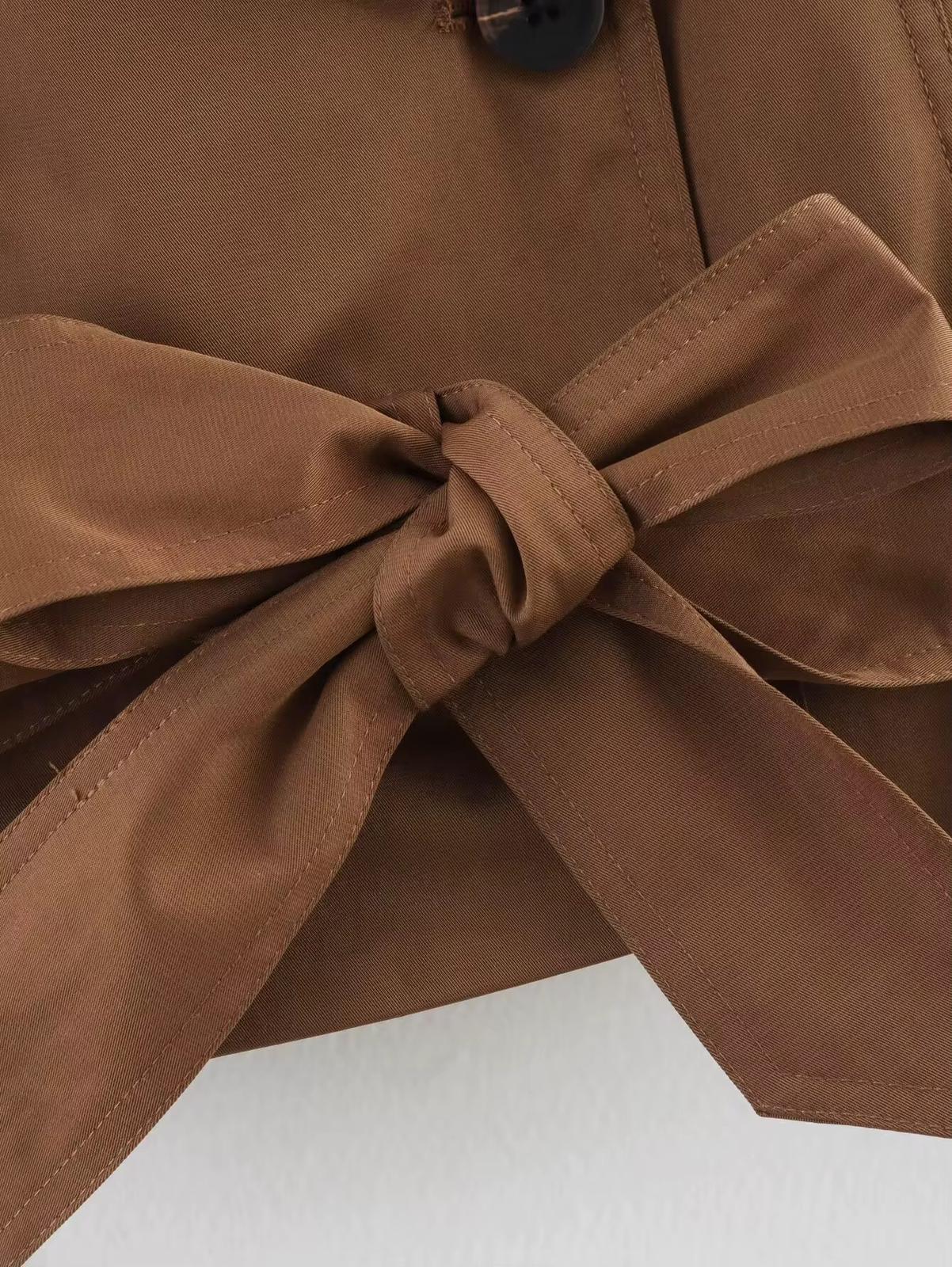 Short Brown Trench Coat