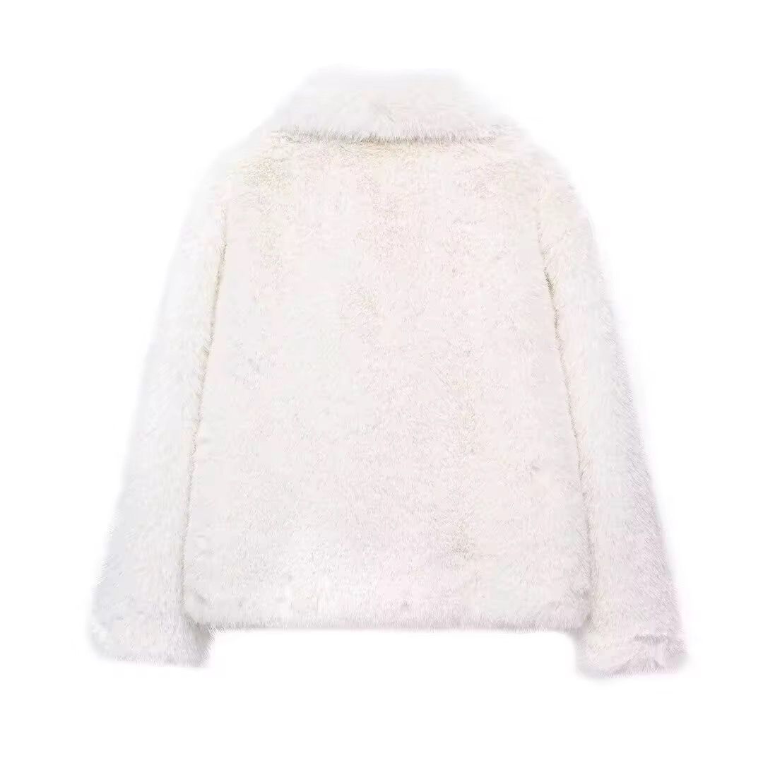 Cropped Faux Fur Coat